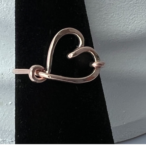 Heart Wire Wrap Ring in 14k Rose Gold - Picture 4 of 12